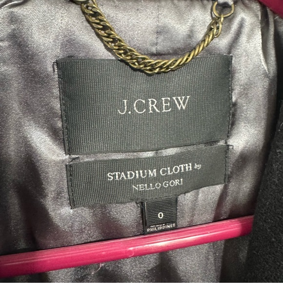 J crew black wool Nello Gori pea coat size 0 - Picture 2 of 8